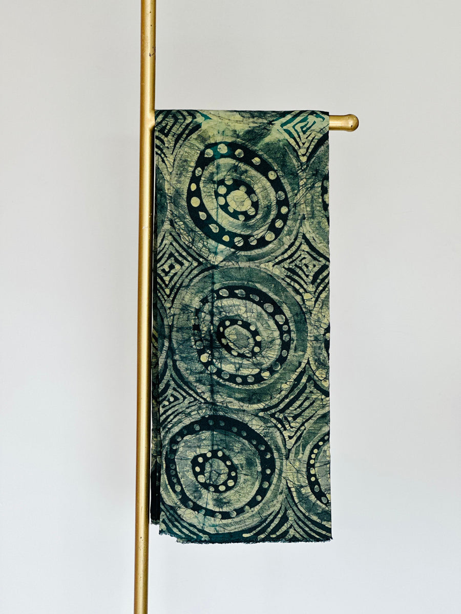 Faded Green Subomi Soft Cotton Adire