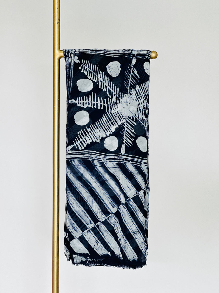 Blue Babajide Chiffon Adire