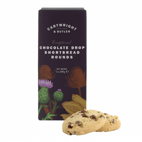 Cartwright & Butler Chocolate Drop Shortbread Round Biscuit