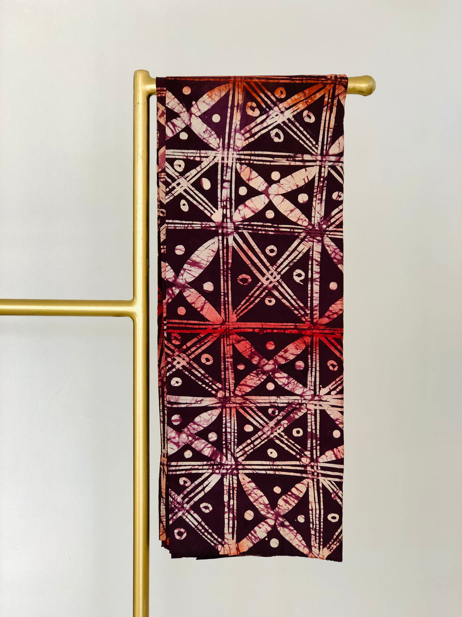 Burgundy Akorede Organza Silk