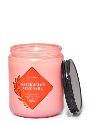 Watermelon Lemonade Mason Single Wick Candle