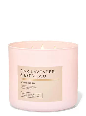Pink Lavender & Espresso 3-Wick Candle