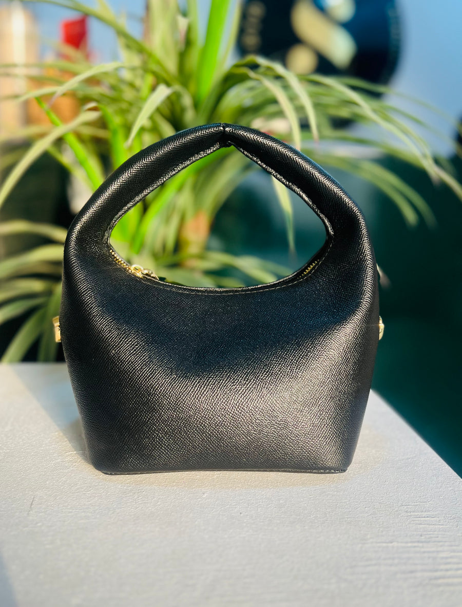 Black Midi Nelo Handbag