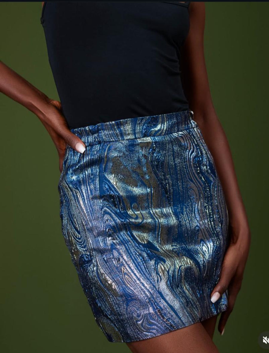Renoni Capella Skirt in Navy Blue