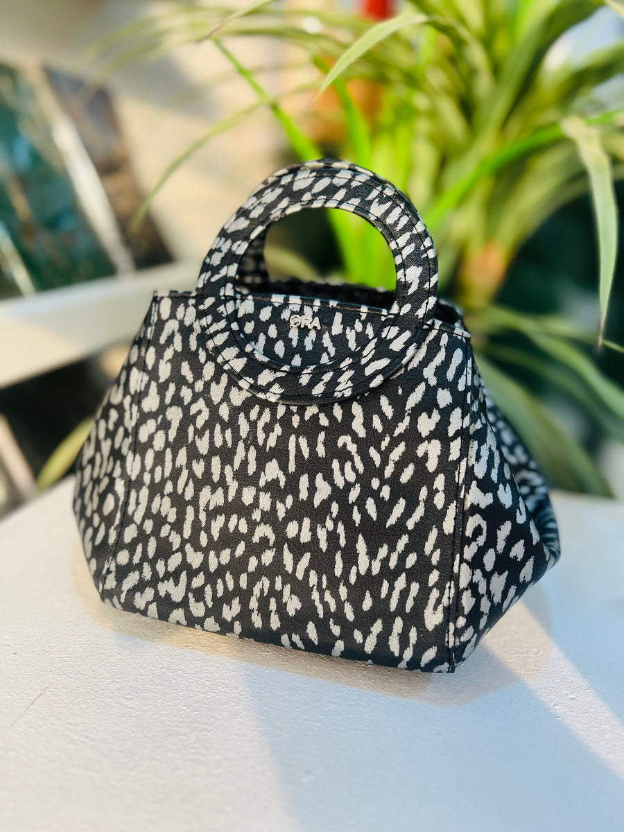 Nola Mini Budu Handbag (Black & Silver)