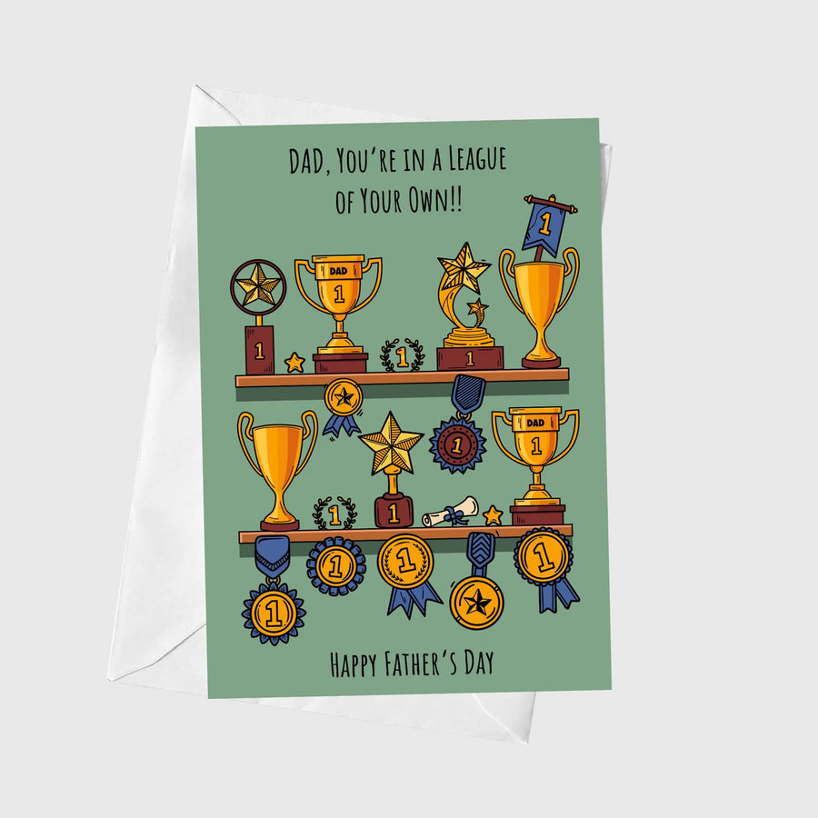 Dad, You're In A League Of Your Own A5 Greeting Card
