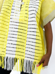Yellow & White Aso Oke Desert Top