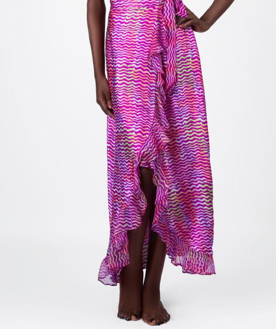 Renoni Marylyn Wrap Skirt in Pink