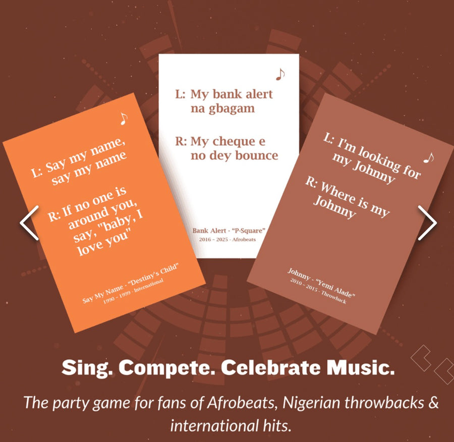 Complete The Lyrics Card Game