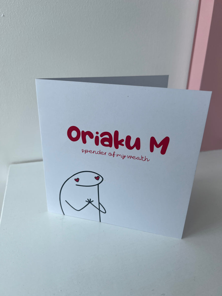 Oriaku M  Spender of my Wealth” Greeting Card