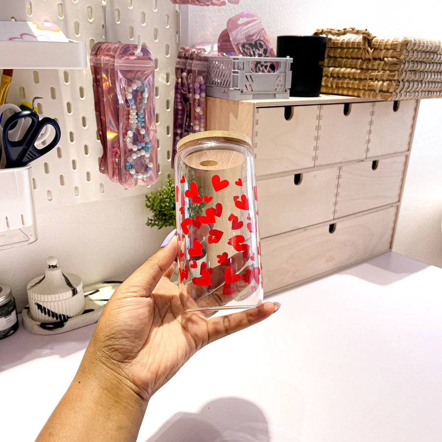 Dancing Hearts Libby Glass Cup