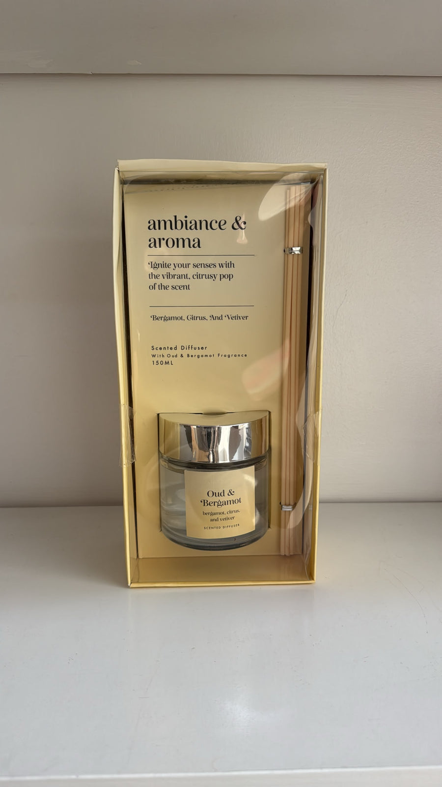 Ambiance and Aroma Reed Diffuser (Oud and Bergamot) 150ml