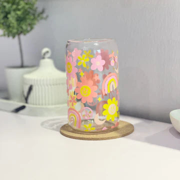 Hippie Retro Libby Glass Cup 16oz
