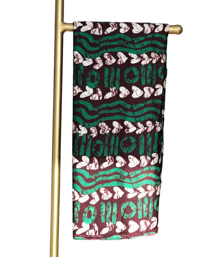 Brown Green Amore Silk Chiffon Set