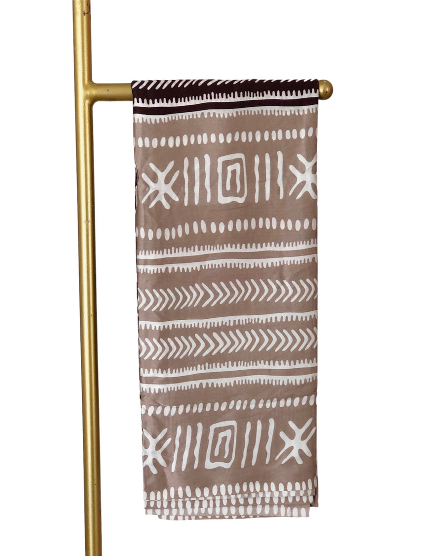Brown Kilali Silk Chiffon Set