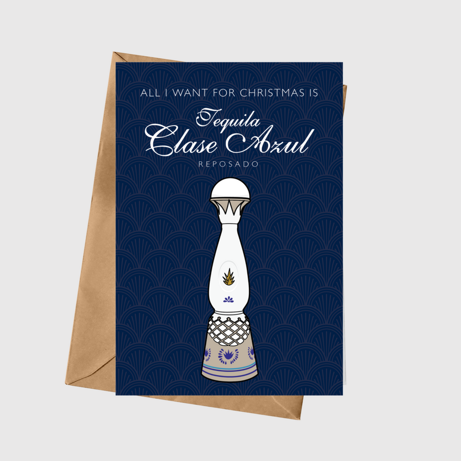 All I Want For Christmas Is Azul A5 Greeting Card