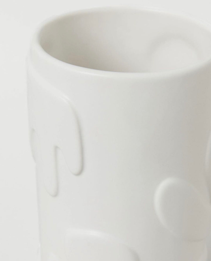 Leaf Emboss Ceramic Vase