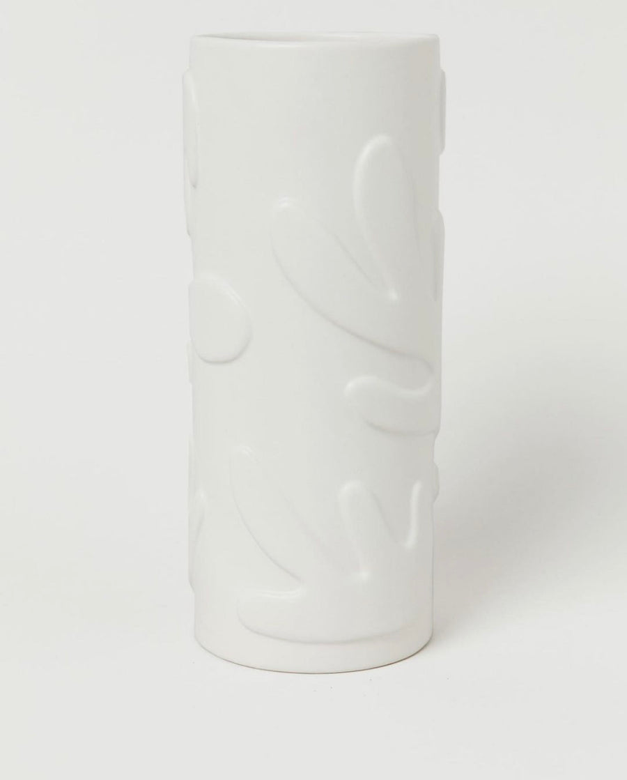 Leaf Emboss Ceramic Vase