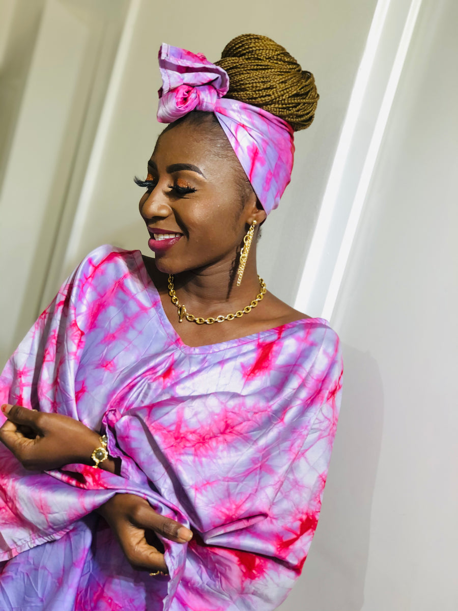 Boubou Kaftan Purple Pink