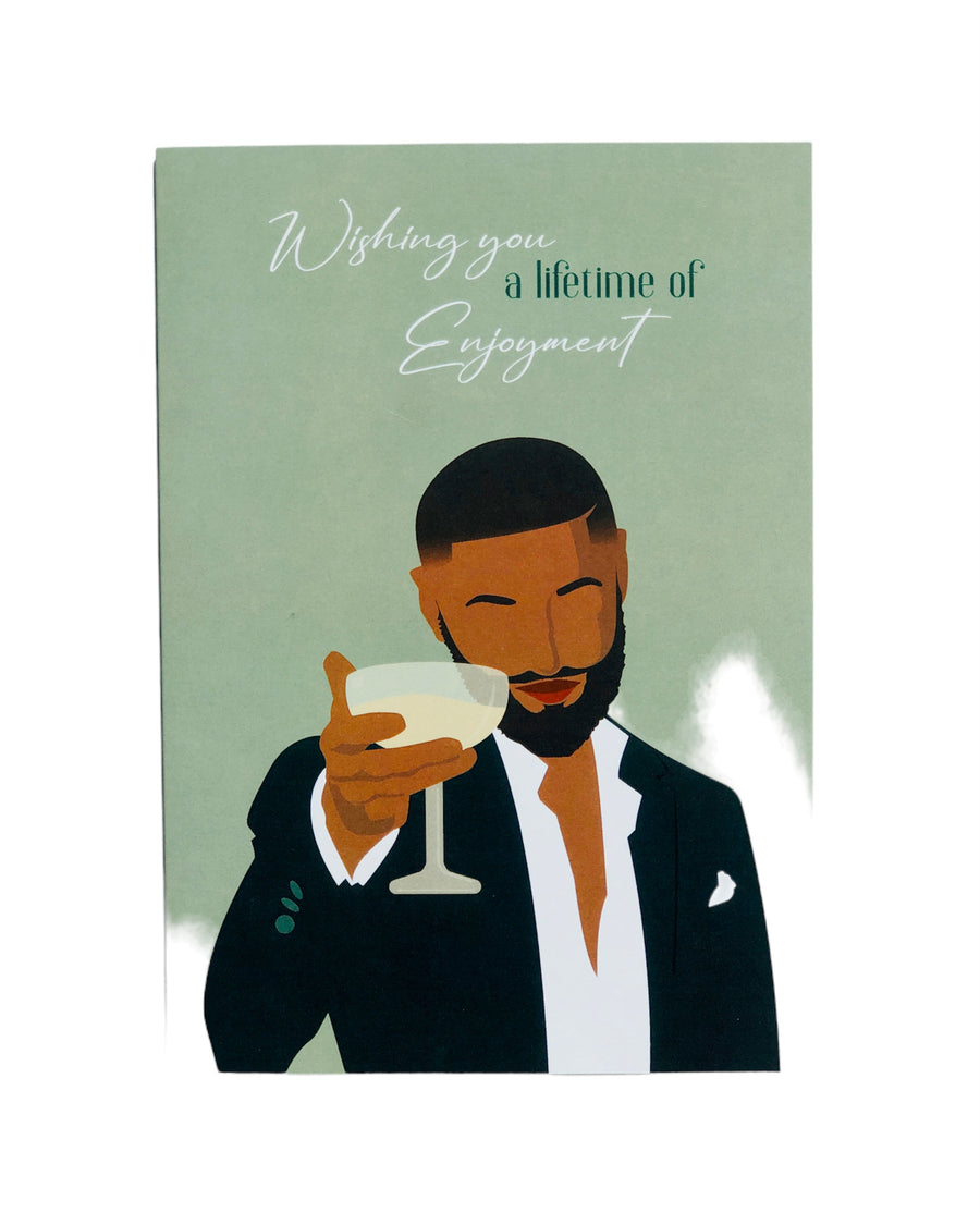 Wishing You A Lifetime Of Enjoyment A5 Greeting Card