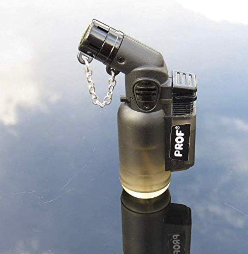 Black Prof Angled Neck Jet Lighter