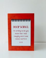 Dear Santa, Naughty Christmas A5 Greeting Card